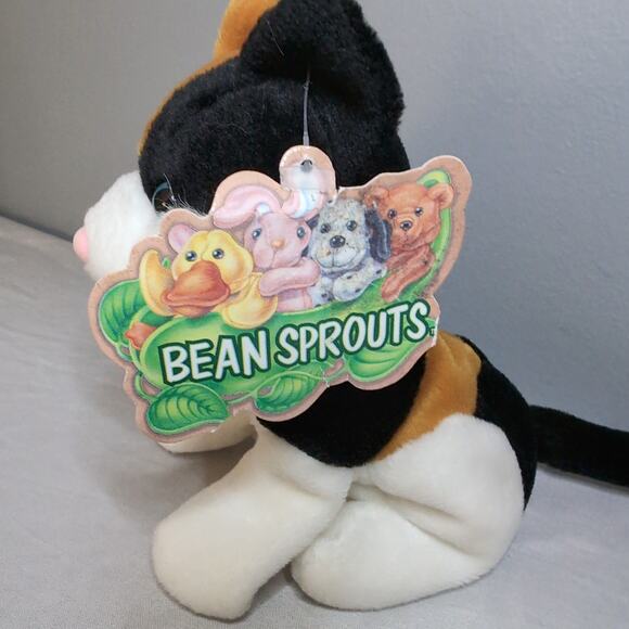 GAF Great American Fun Bean Sprouts Plush Beanbag Calico Cat Tagged Tabby 32545 - Picture 3 of 14
